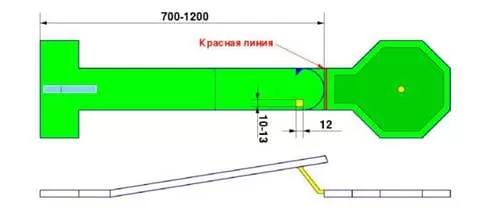 Боковая лунка на склоне