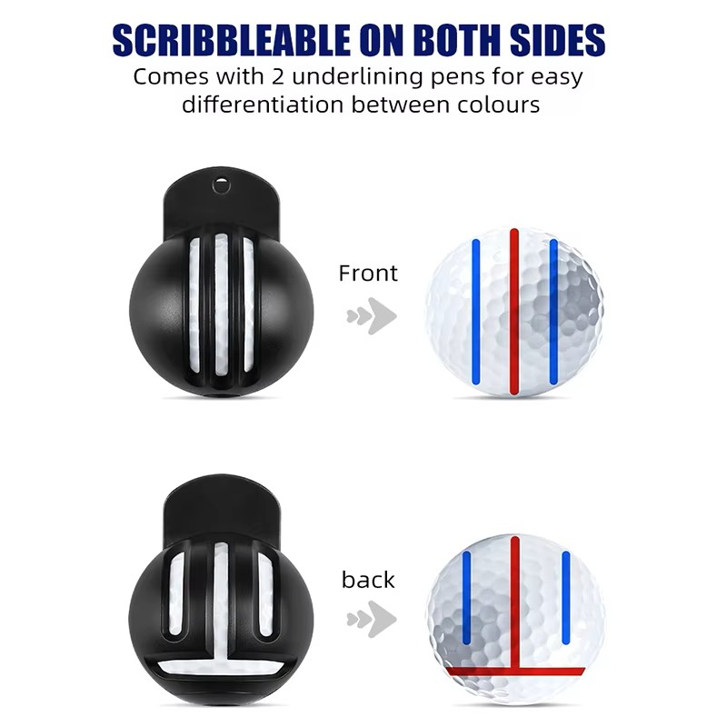 Маркер-клипса для гольфа с двумя фломастерами, PGM