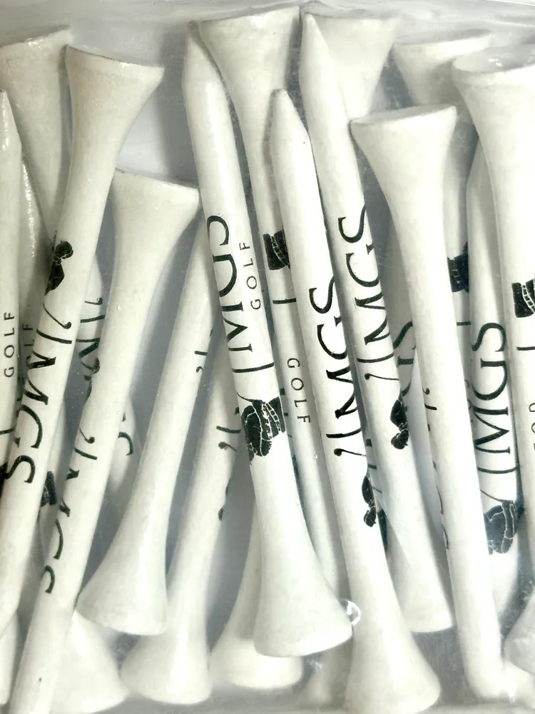 Ти деревянные белые 70 мм, 25 шт., MGS