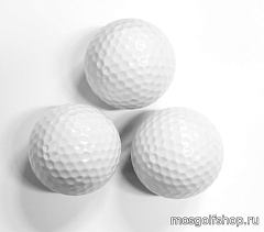 Мяч для гольфа Bolton, двухкомпонентный, 3 шт, белый