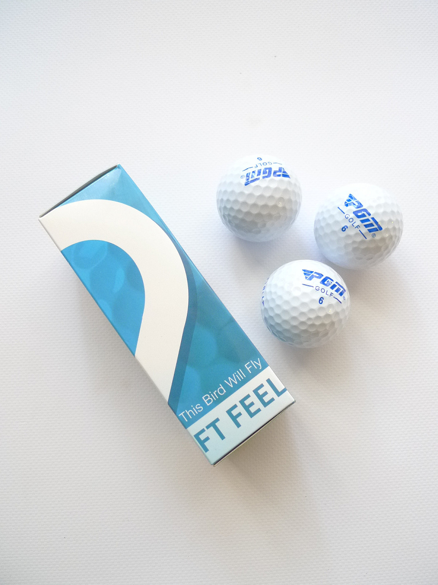 Мячи для гольфа PGM &quot;Soft Feel&quot;, двухкомпонентные, белые, 3 шт