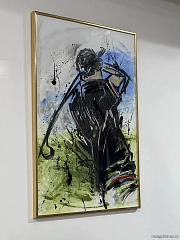 Картина &quot;Гольфист&quot;, 71х51см, в раме (пластик)