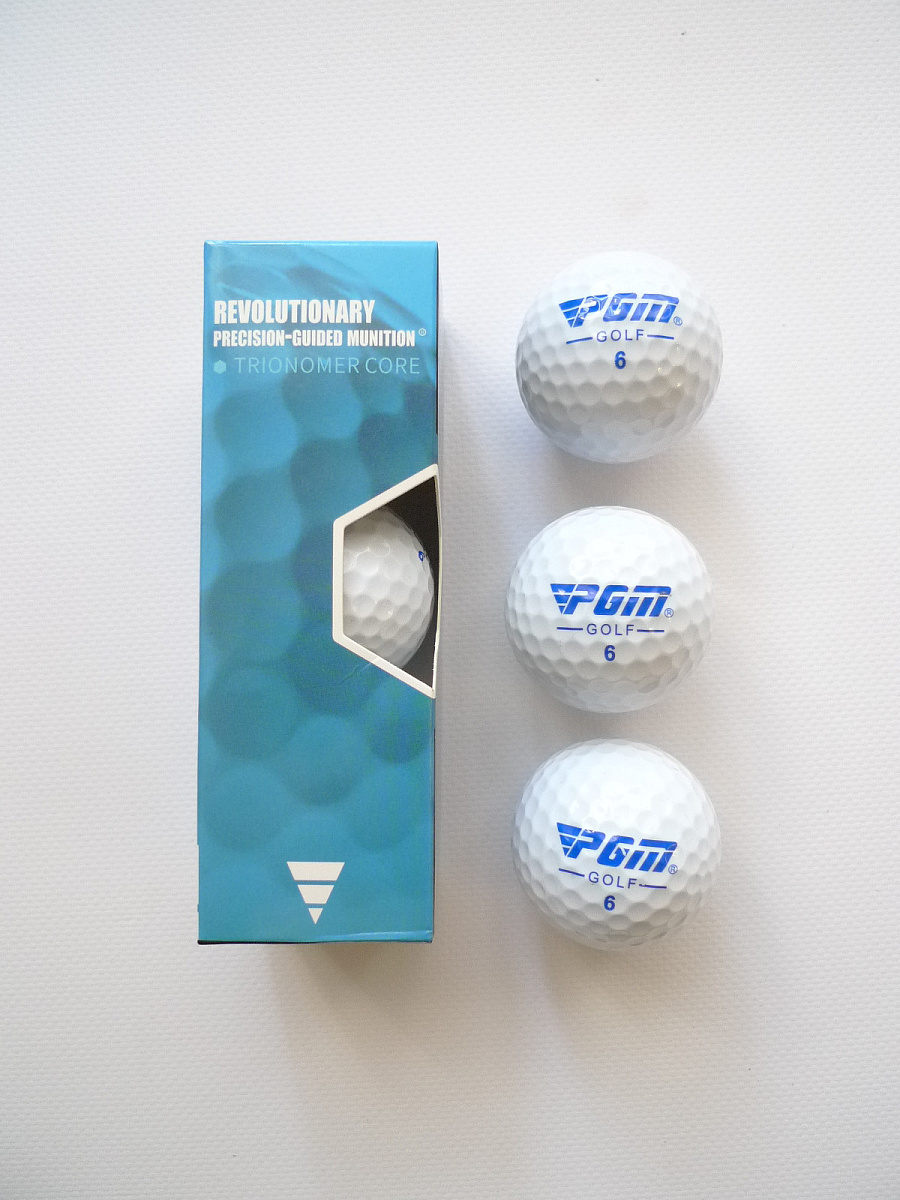 Мячи для гольфа PGM &quot;Soft Feel&quot;, двухкомпонентные, белые, 3 шт