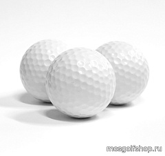 Мяч для гольфа Bolton, двухкомпонентный, 3 шт, белый