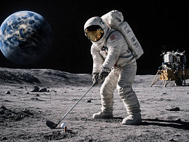 Гольф на Луне: невероятный удар в космическую пустоту