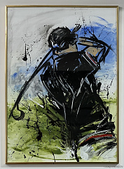 Картина "Гольфист", 71х51см, в раме (пластик)