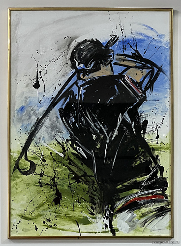 Картина &quot;Гольфист&quot;, 71х51см, в раме (пластик)