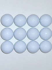 Мячи для гольфа двухкомпонентные Bolton, белые 12 шт