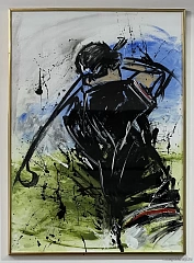 Картина &quot;Гольфист&quot;, 71х51см, в раме (пластик)