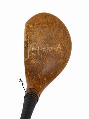 Антикварная клюшка для гольфа Spalding Autograph “Percussion Weighted” №3 Wood - Robert T. Jones Jr. (ок. 1930-1935)