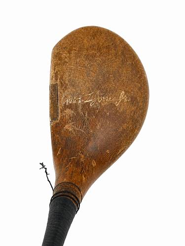 Антикварная клюшка для гольфа Spalding Autograph “Percussion Weighted” №3 Wood - Robert T. Jones Jr. (ок. 1930-1935)