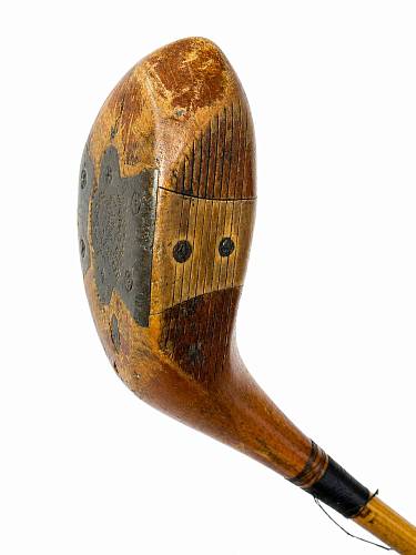 Антикварная клюшка для гольфа Spalding Autograph “Percussion Weighted” №3 Wood - Robert T. Jones Jr. (ок. 1930-1935)