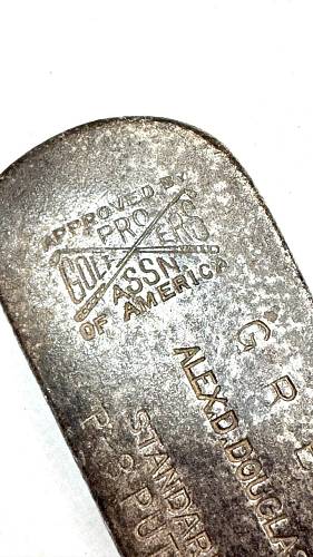 Антикварный паттер Wright & Ditson “Standard P-3 Putter” - Alex Douglas (hickory, ок. 1925–1935 гг.)
